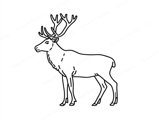 Reindeer Vector Graphic preview