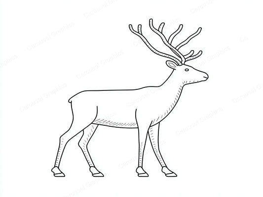 Reindeer Vector Graphic preview