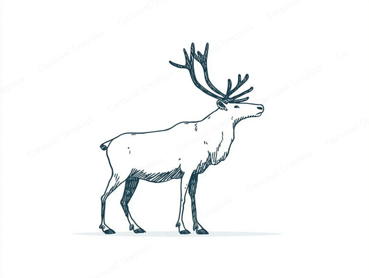 Reindeer Vector Graphic preview