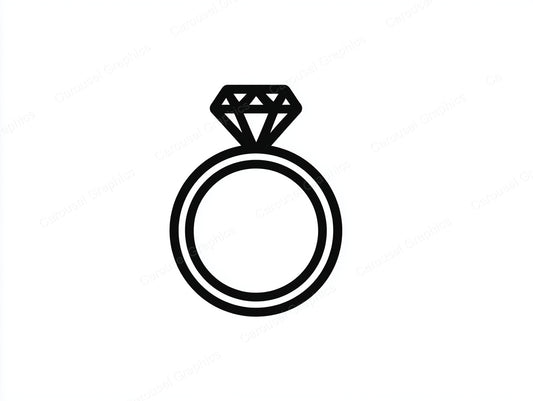 Engagement Ring Vector Graphic preview