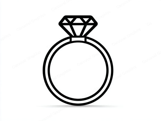 Engagement Ring Vector Graphic preview