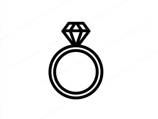 Engagement Ring Vector Graphic preview