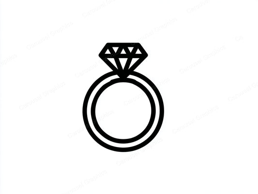 Engagement Ring Vector Graphic preview