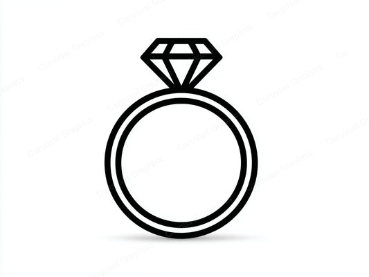 Engagement Ring Vector Graphic preview