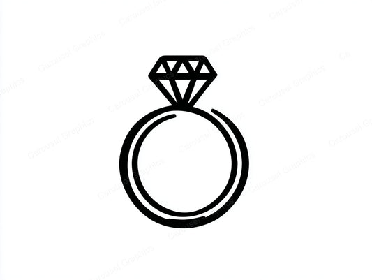 Engagement Ring Vector Graphic preview