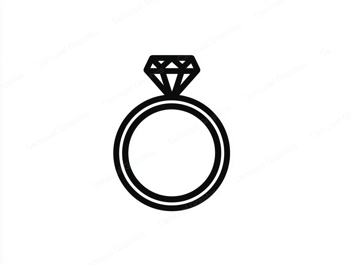 Engagement Ring Vector Graphic preview