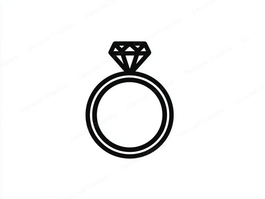 Engagement Ring Vector Graphic preview