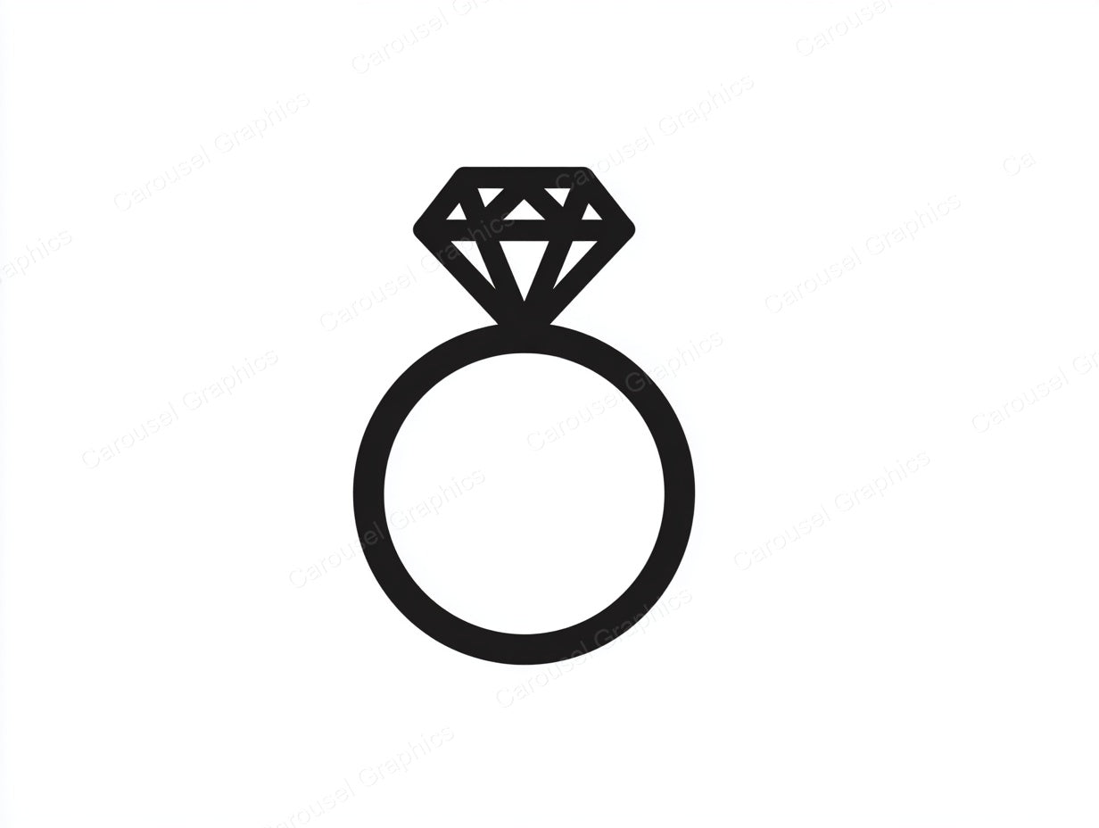 Engagement Ring Vector Graphic preview
