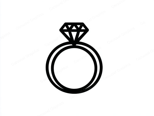 Engagement Ring Vector Graphic preview