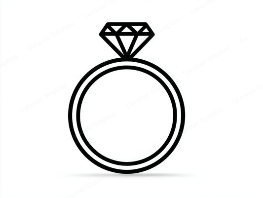 Engagement Ring Vector Graphic preview