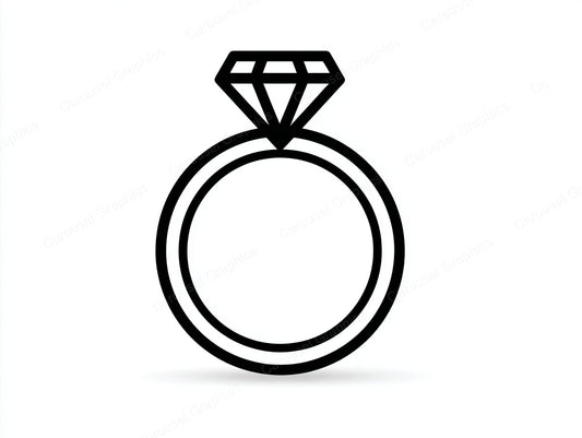 Engagement Ring Vector Graphic preview