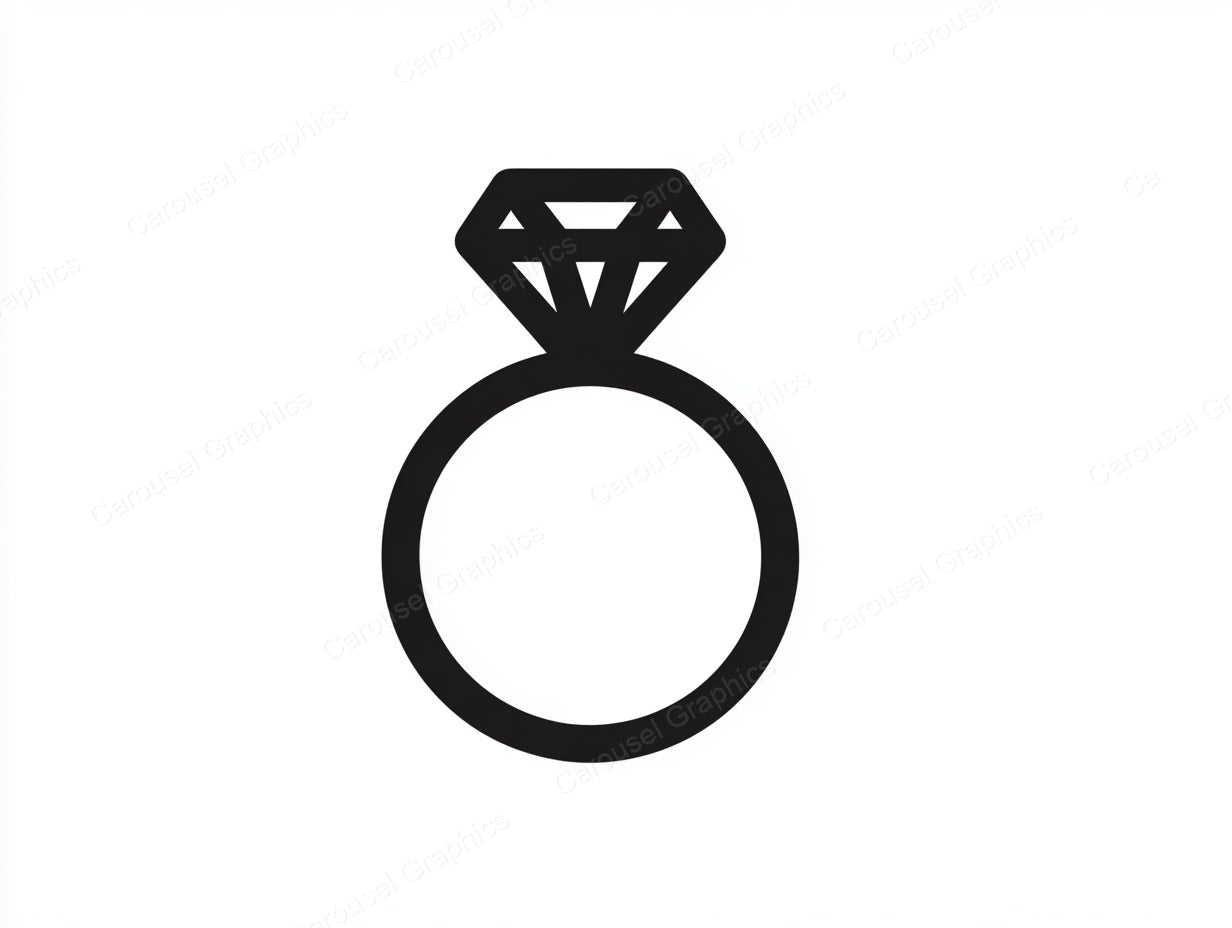 Engagement Ring Vector Graphic preview