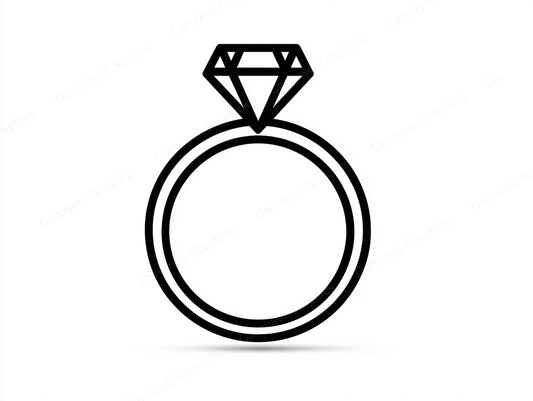 Engagement Ring Vector Graphic preview