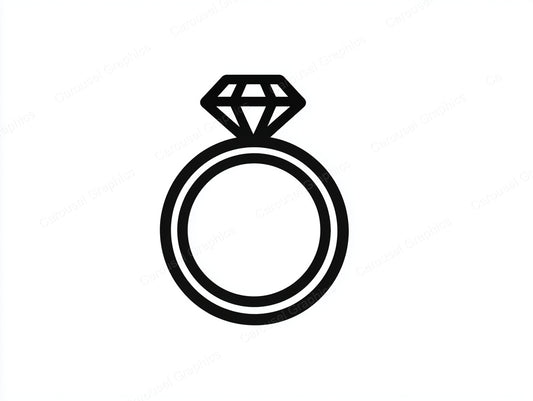Engagement Ring Vector Graphic preview
