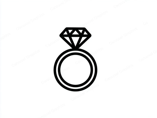 Engagement Ring Vector Graphic preview