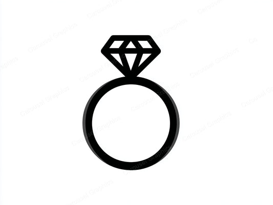 Engagement Ring Vector Graphic preview