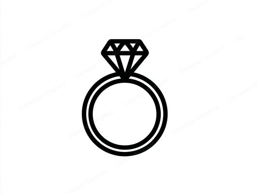 Engagement Ring Vector Graphic preview