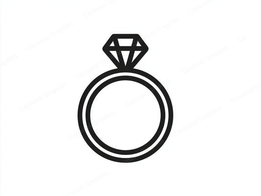 Engagement Ring Vector Graphic preview