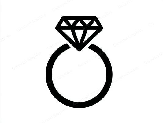 Engagement Ring Vector Graphic preview