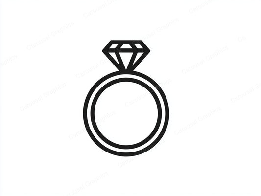Engagement Ring Vector Graphic preview