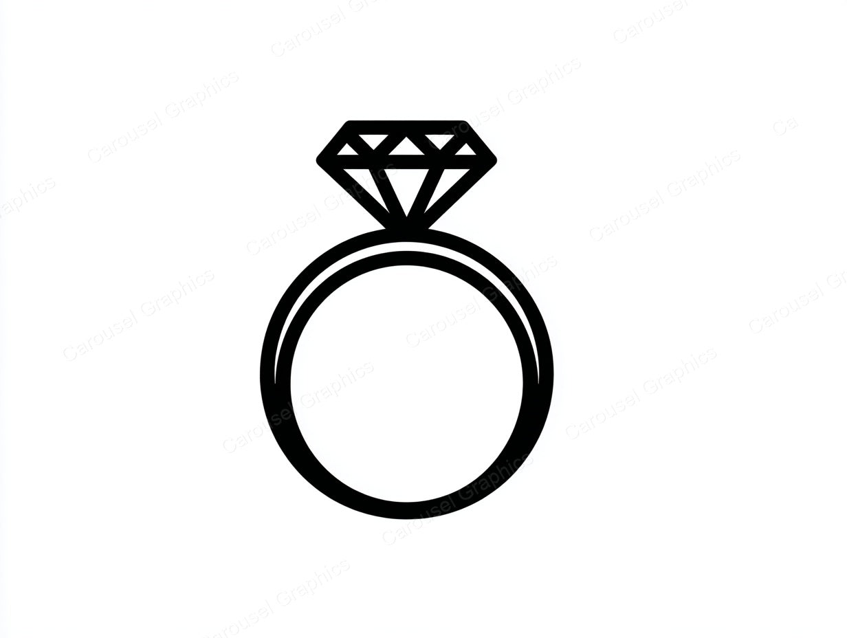 Engagement Ring Vector Graphic preview