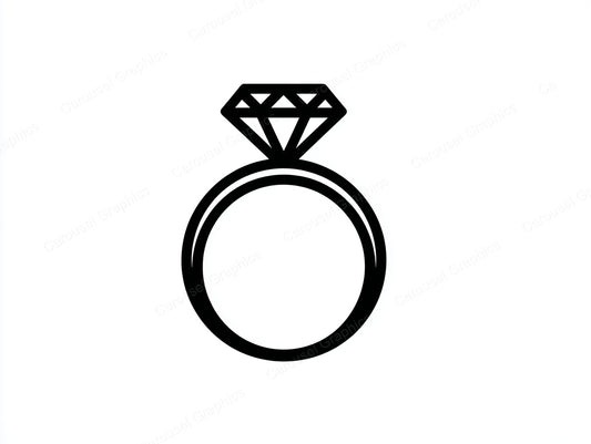 Engagement Ring Vector Graphic preview