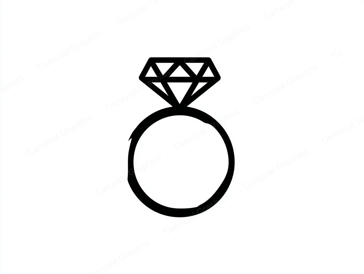 Engagement Ring Vector Graphic preview