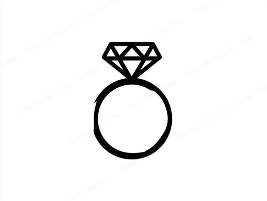 Engagement Ring Vector Graphic preview
