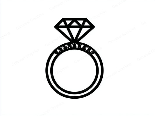 Engagement Ring Vector Graphic preview