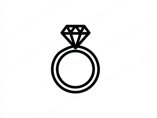 Engagement Ring Vector Graphic preview