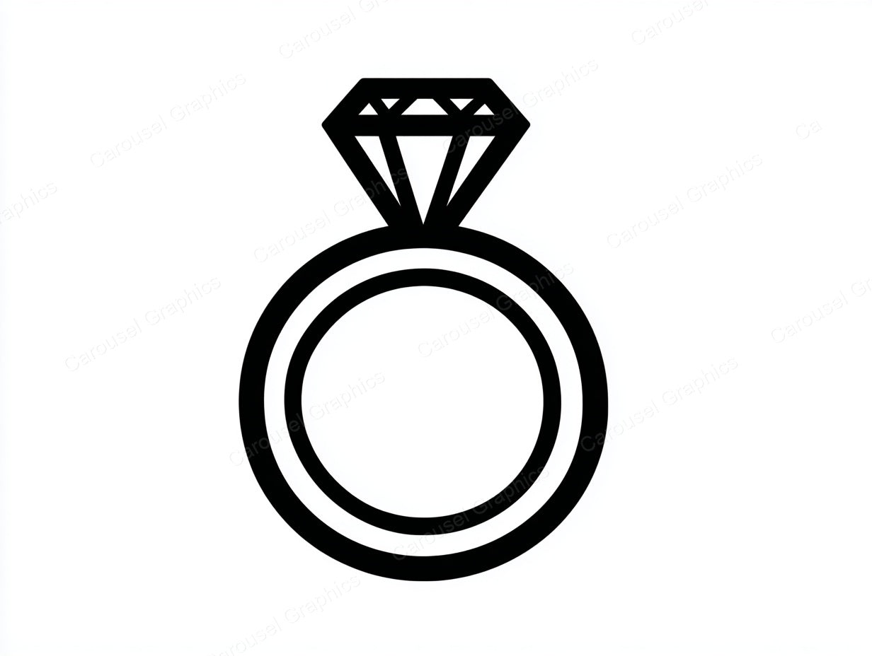 Engagement Ring Vector Graphic preview
