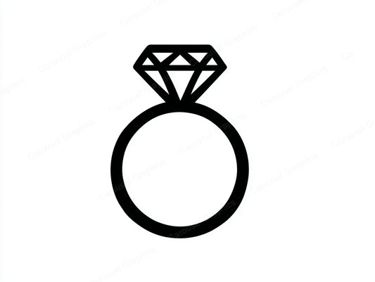 Engagement Ring Vector Graphic preview