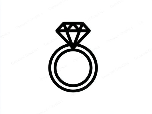 Engagement Ring Vector Graphic preview