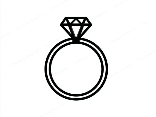 Engagement Ring Vector Graphic preview