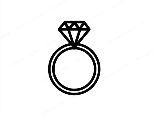 Engagement Ring Vector Graphic preview