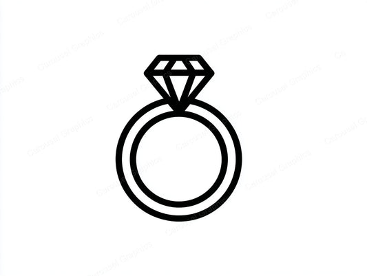 Engagement Ring Vector Graphic preview