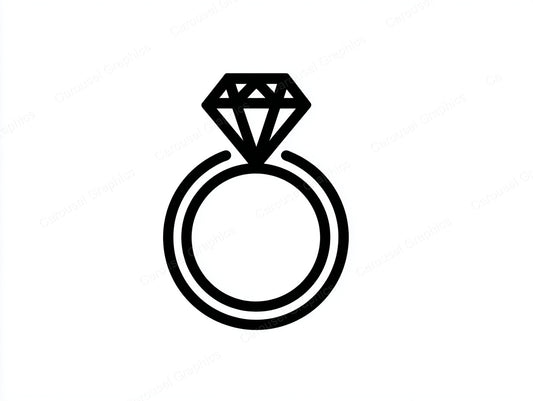 Engagement Ring Vector Graphic preview
