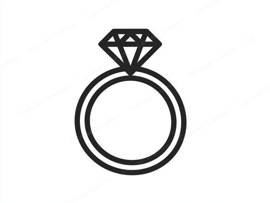 Engagement Ring Vector Graphic preview