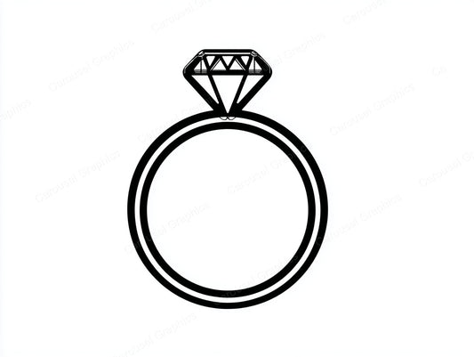 Engagement Ring Vector Graphic preview