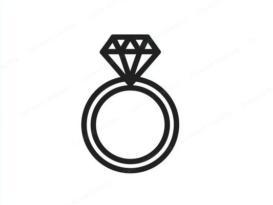 Engagement Ring Vector Graphic preview