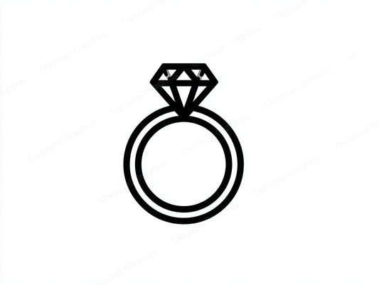 Engagement Ring Vector Graphic preview