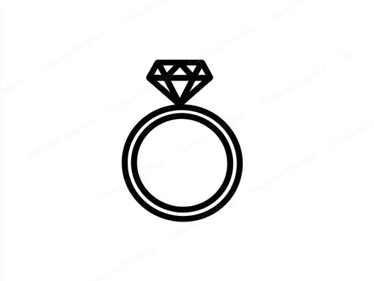 Engagement Ring Vector Graphic preview
