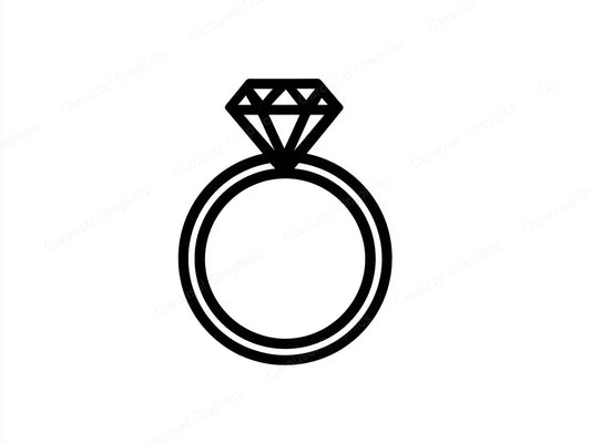 Engagement Ring Vector Graphic preview