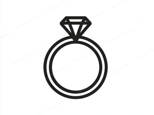 Engagement Ring Vector Graphic preview