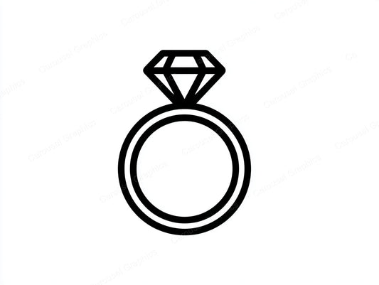 Engagement Ring Vector Graphic preview