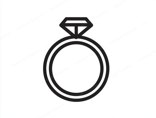 Engagement Ring Vector Graphic preview